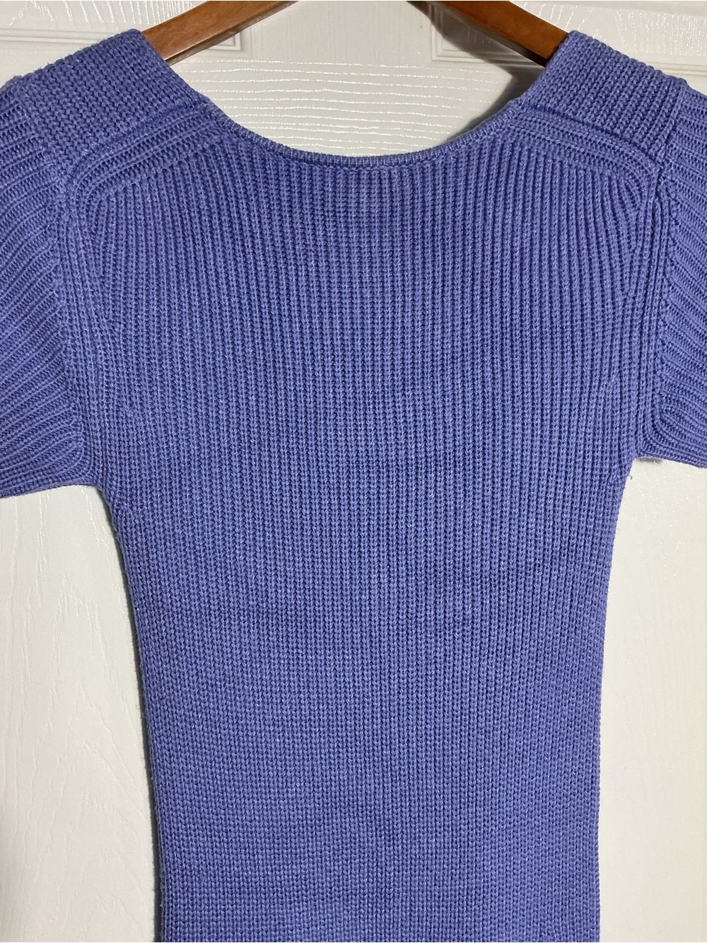 STAUD Camden Rib Knit Midi Dress Periwinkle Lavender XS STRETCH - Picture 5 of 7